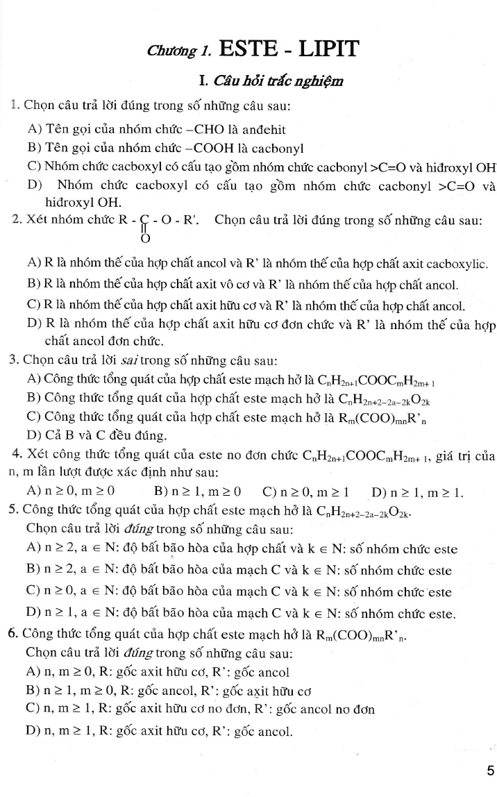 giải chi tiết câu hỏi trắc nghiệm khách quan hóa học 12 - Ảnh 3