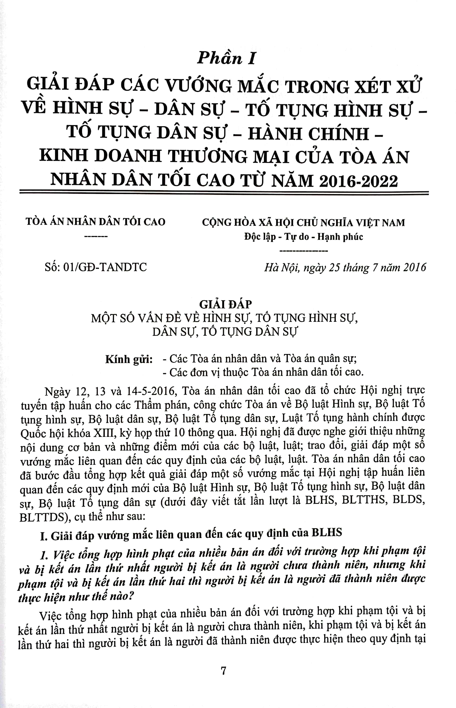 giải đáp vướng mắc trong nghiệp vụ xét xử của tòa án nhân dân tối cao và hệ thống 63 án lệ (mới nhất) - Ảnh 5