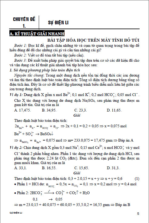 giải nhanh bằng máy tính bỏ túi môn hoá học 11 (dùng chung cho các bộ sgk hiện hành) - Ảnh 4