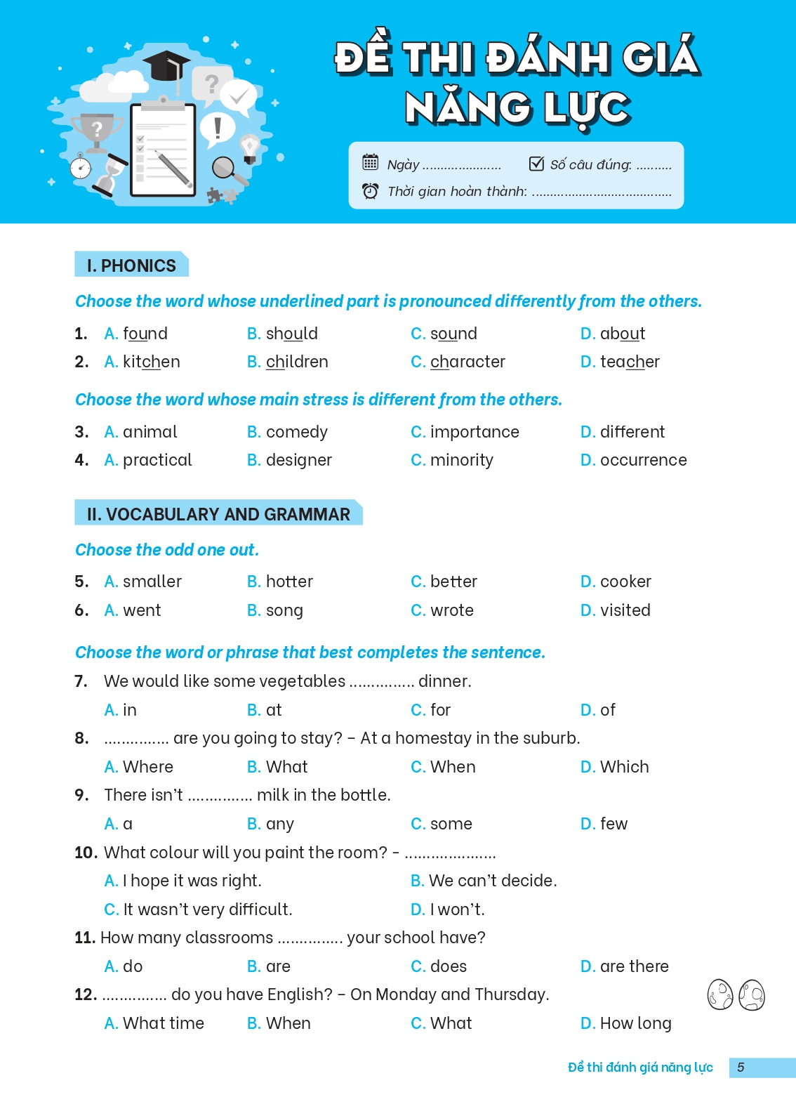 giải thích và ôn luyện chuyên đề tiếng anh thi vào lớp 6 trường thcs chất lượng cao - Ảnh 6