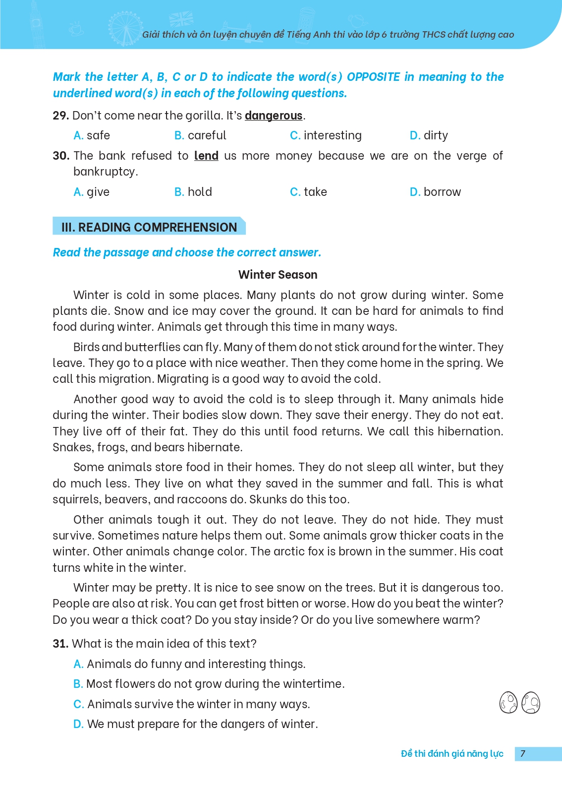 giải thích và ôn luyện chuyên đề tiếng anh thi vào lớp 6 trường thcs chất lượng cao - Ảnh 8