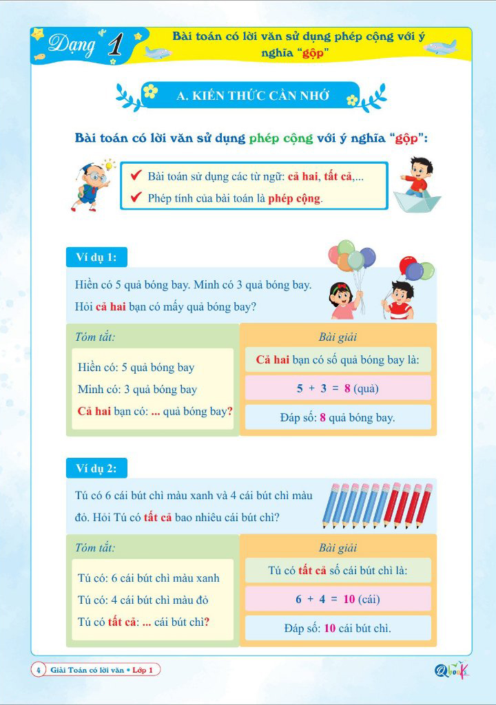 giải toán có lời văn lớp 1 - Ảnh 6