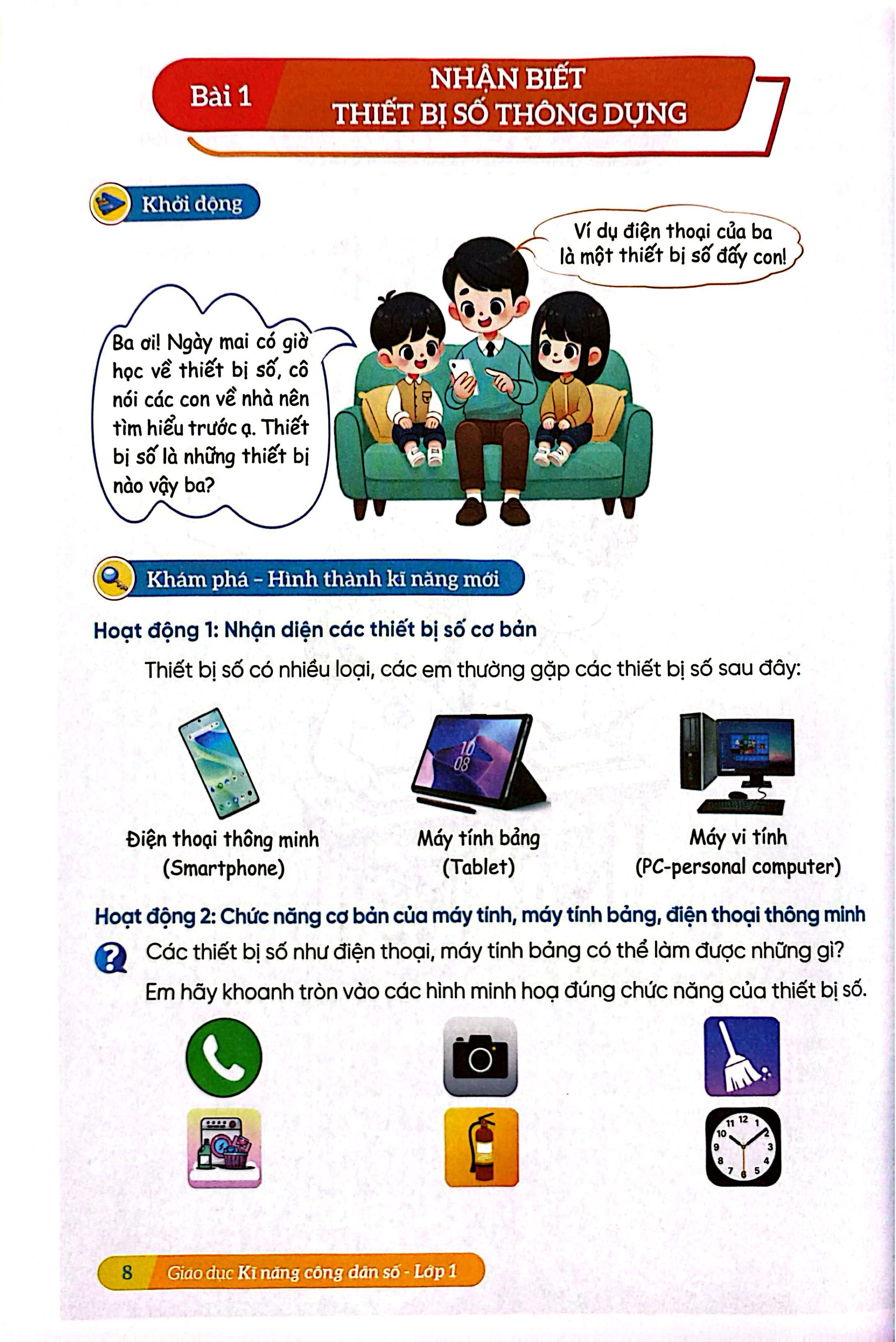 Giáo Dục Kĩ Năng Công Dân Số - Lớp 1 - Ảnh 5