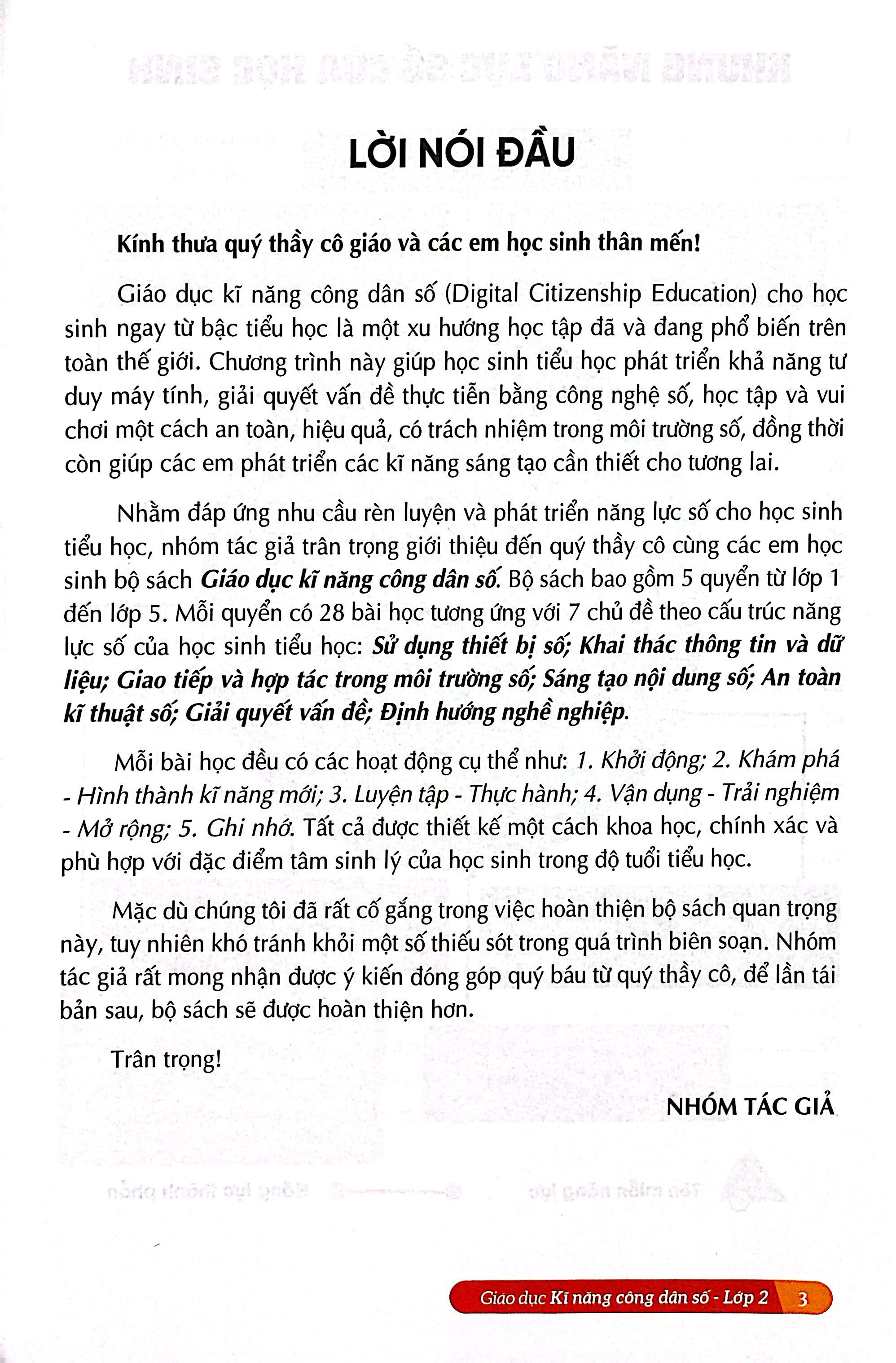Giáo Dục Kĩ Năng Công Dân Số - Lớp 2 - Ảnh 3