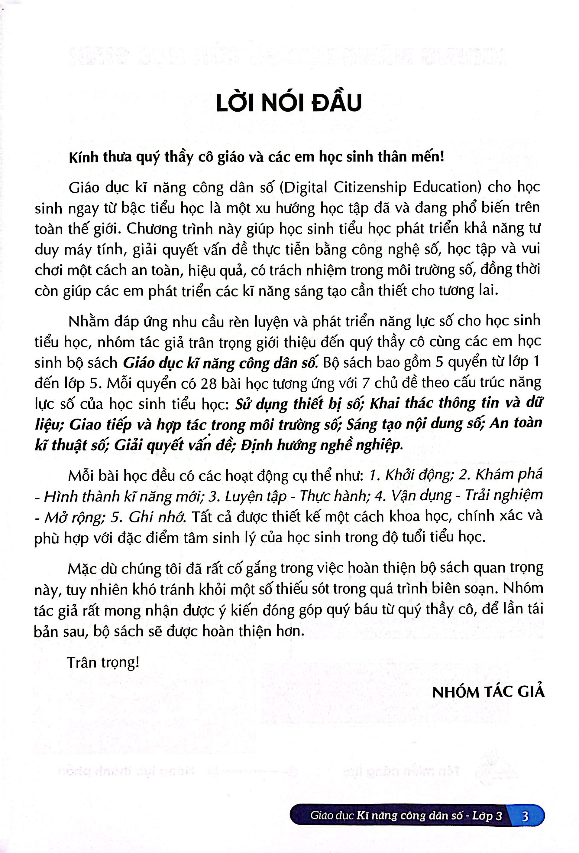 Giáo Dục Kĩ Năng Công Dân Số - Lớp 3 - Ảnh 3