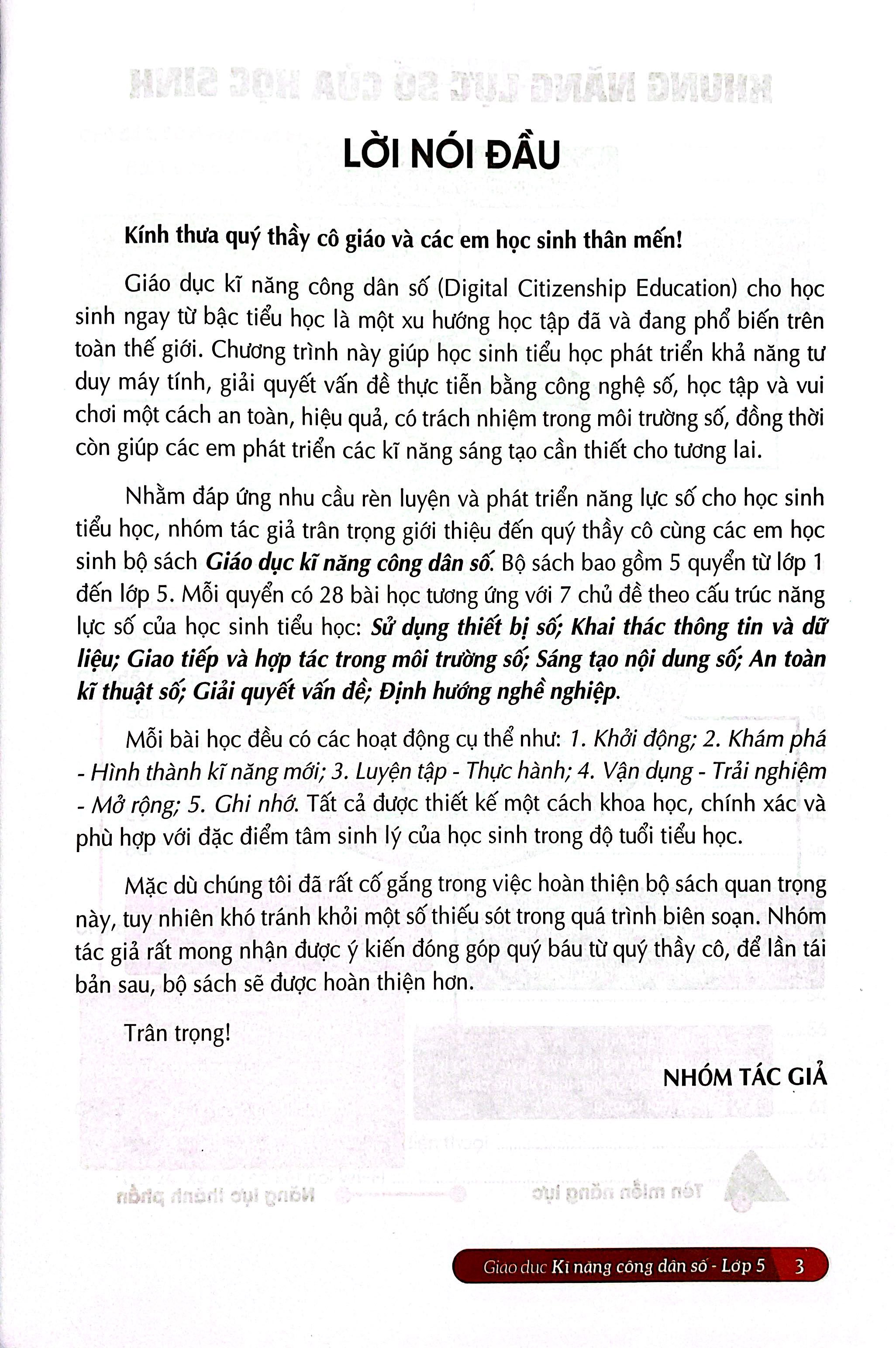 Giáo Dục Kĩ Năng Công Dân Số - Lớp 5 - Ảnh 3
