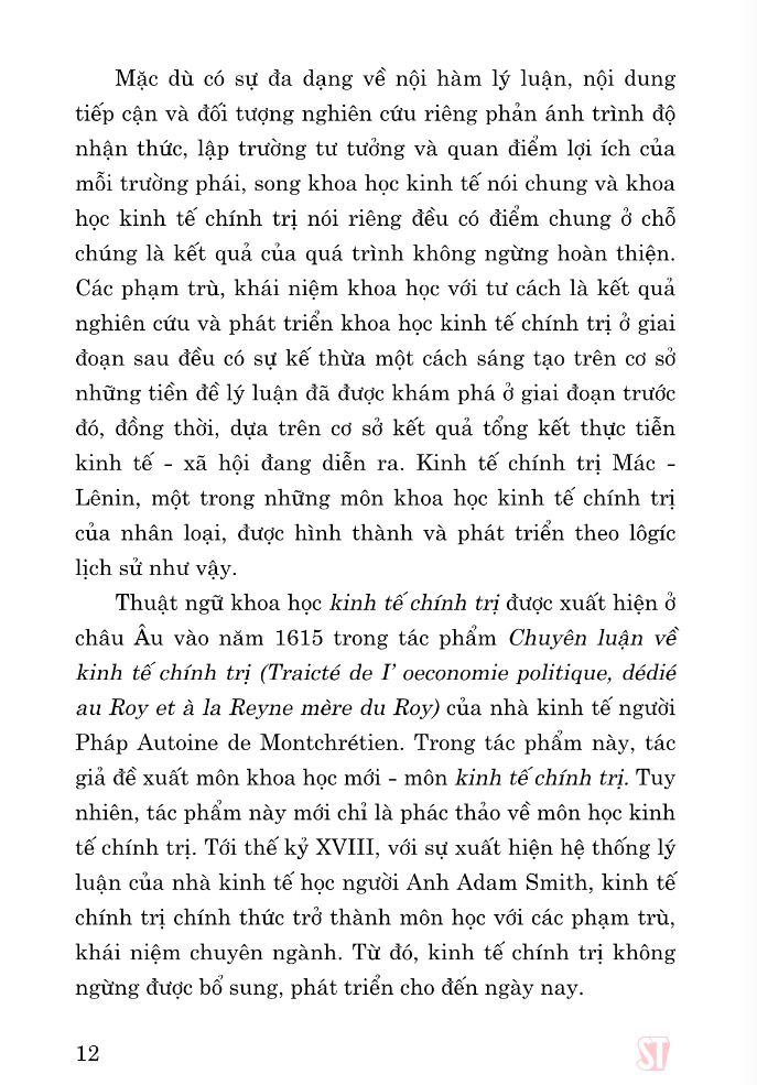 giáo trình kinh tế chính trị mác - lênin (dành cho bậc đại học hệ không chuyên lý luận chính trị) (tái bản 2024) - Ảnh 8