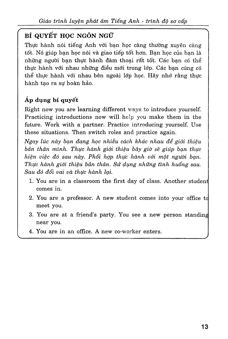 giáo trình luyện kỹ năng nghe - nói tiếng anh_trình độ sơ cấp (+cd) - Ảnh 11