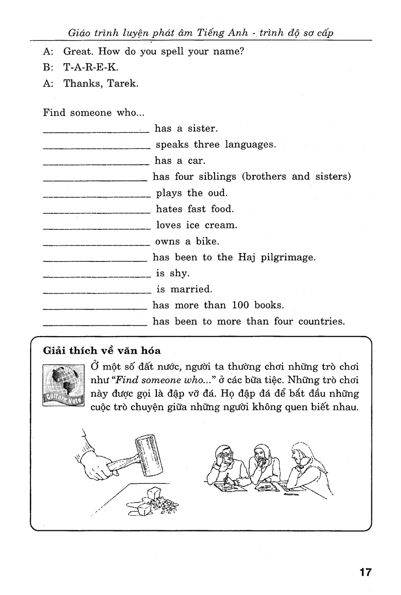 giáo trình luyện kỹ năng nghe - nói tiếng anh_trình độ sơ cấp (+cd) - Ảnh 15