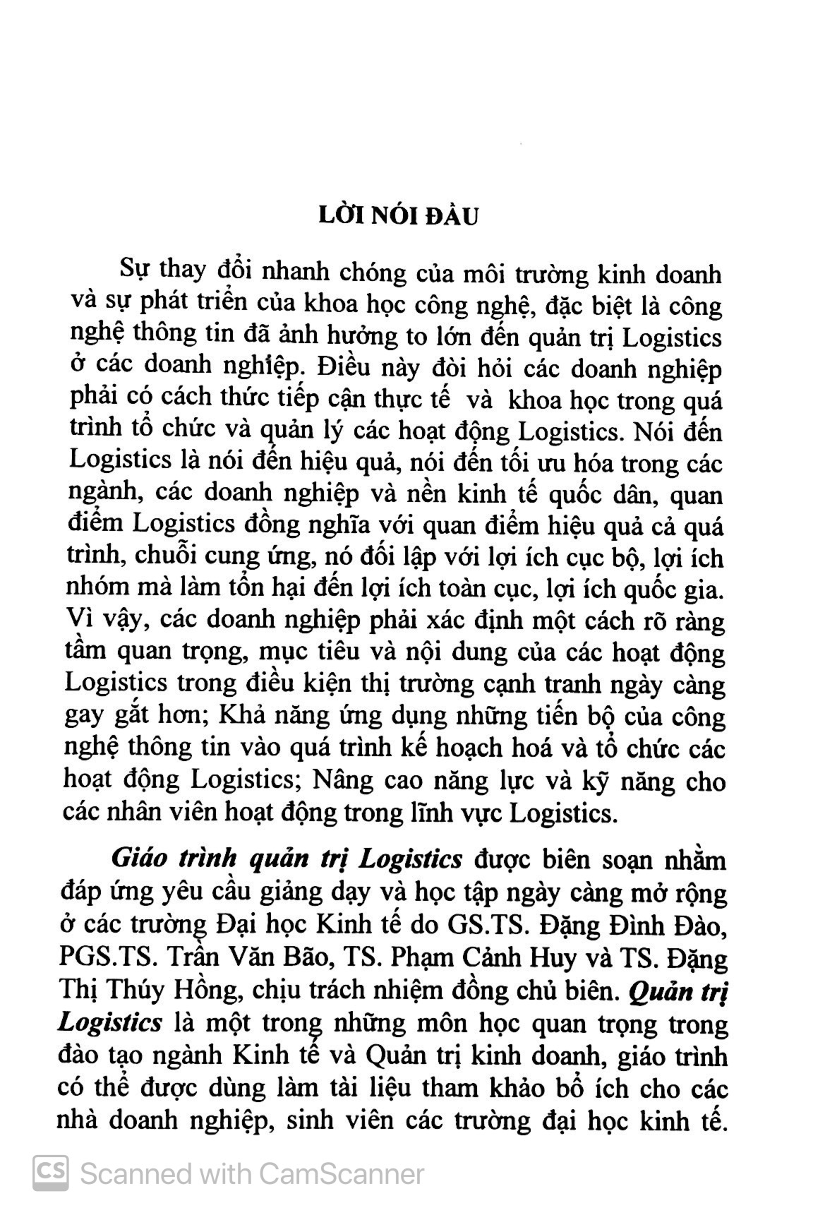 giáo trình quản trị logistics (dùng cho ngành kinh tế và quản trị kinh doanh) (tái bản 2023) - Ảnh 4
