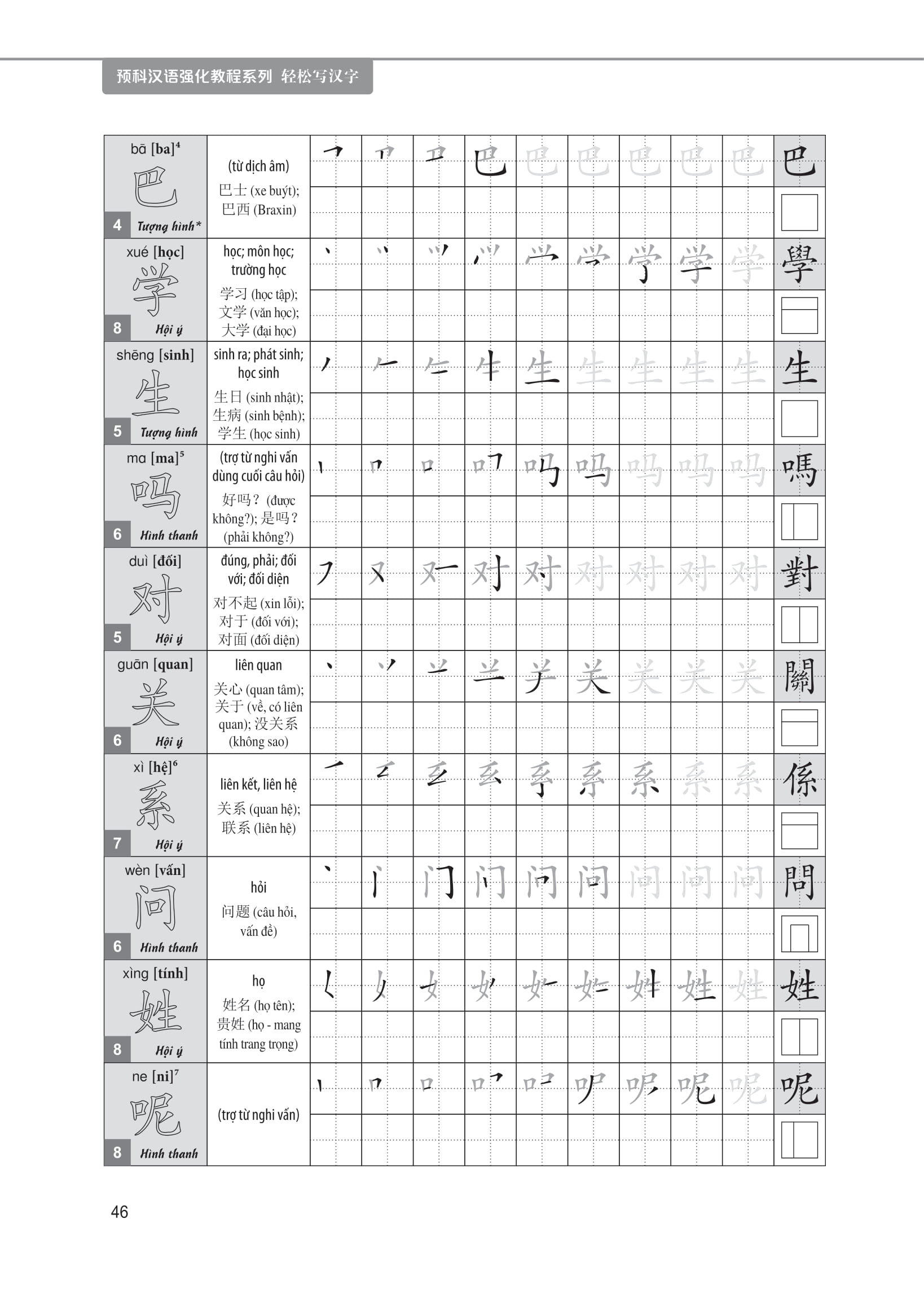 giáo trình tiếng trung tăng cường - luyện viết chữ hán - Ảnh 16
