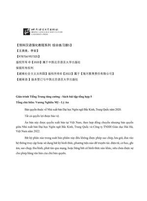 giáo trình tiếng trung tăng cường - sách bài tập tổng hợp - quyển 5/6 - Ảnh 4