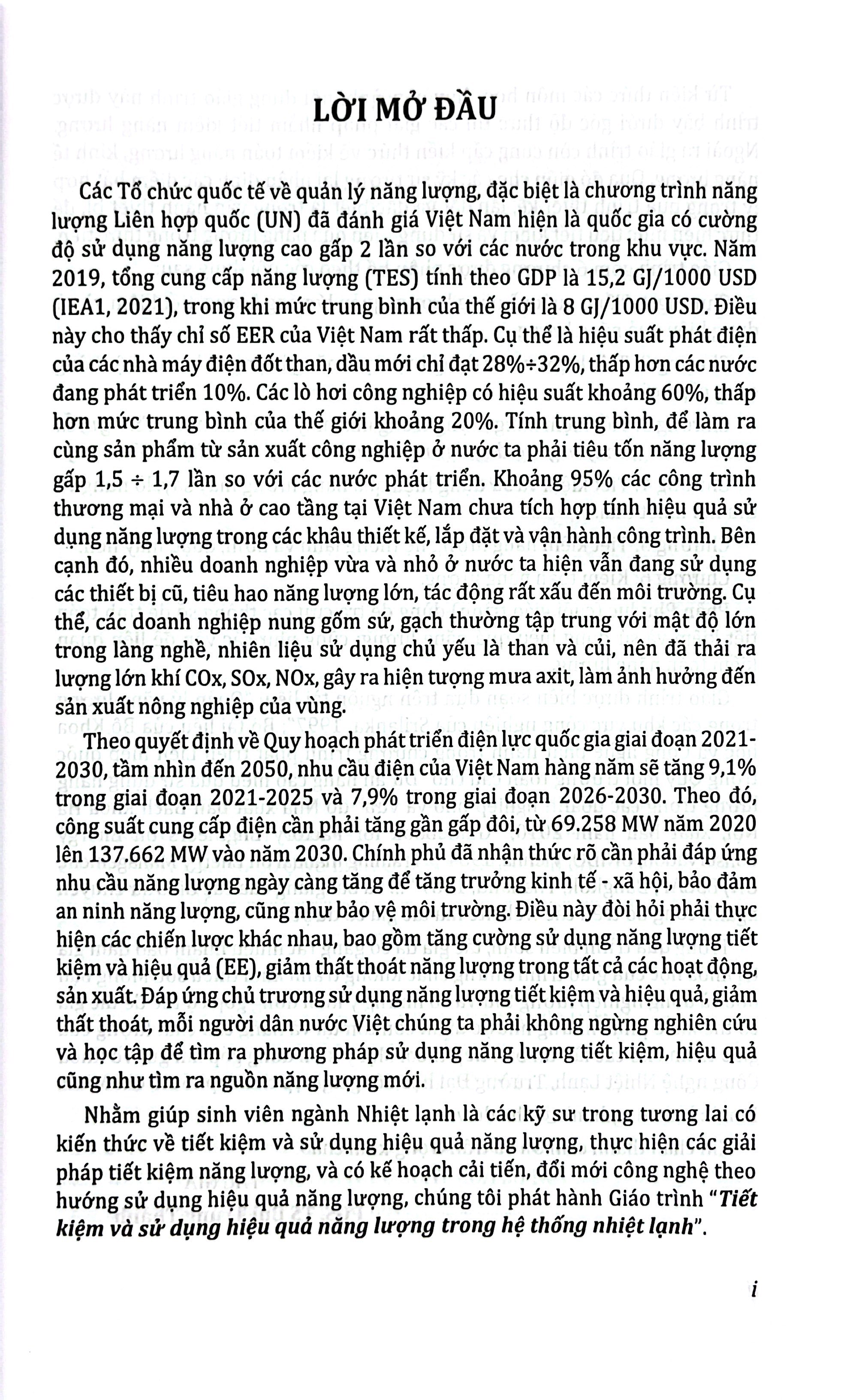 Giáo Trình Tiết Kiệm Và Sử Dụng Hiệu Quả Năng Lượng Trong Hệ Thống Nhiệt Lạnh - Ảnh 3