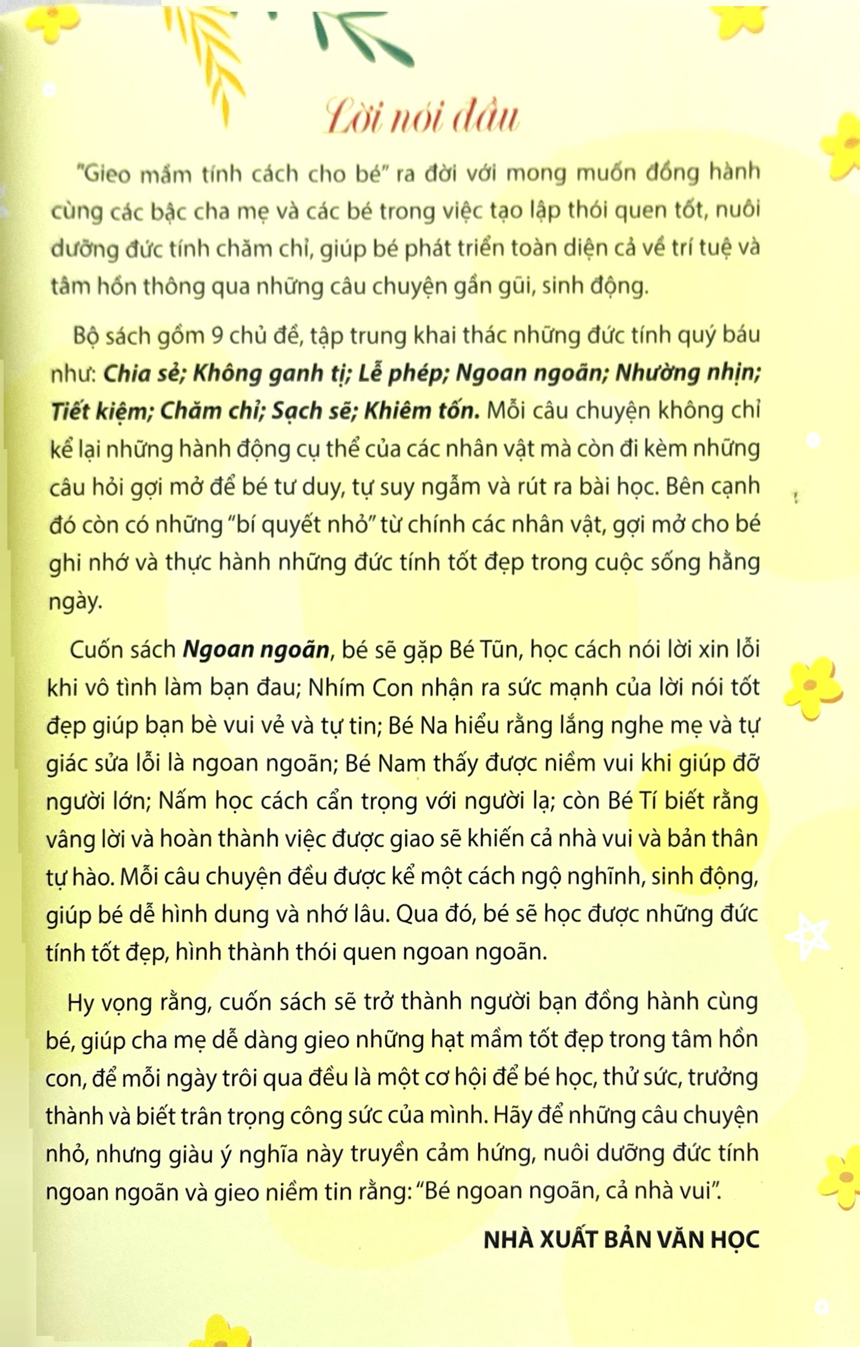 Gieo Mầm Tính Cách Cho Bé - Ngoan Ngoãn - Ảnh 3