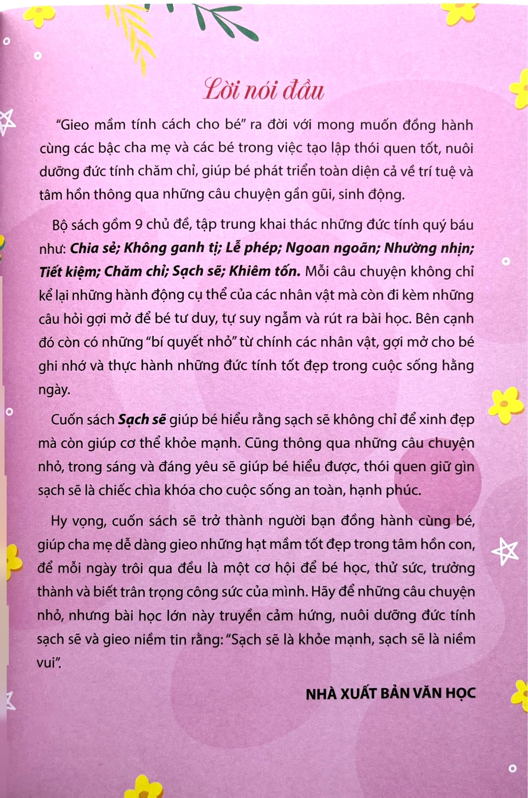 Gieo Mầm Tính Cách Cho Bé - Sạch Sẽ - Ảnh 3