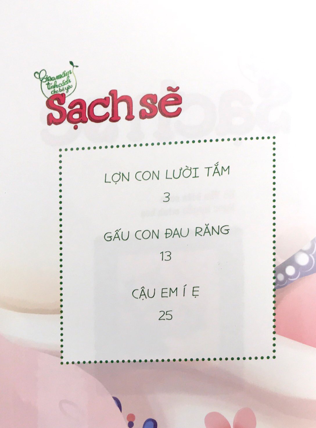 gieo mầm tính cách cho bé yêu: sạch sẽ (2022) - Ảnh 2