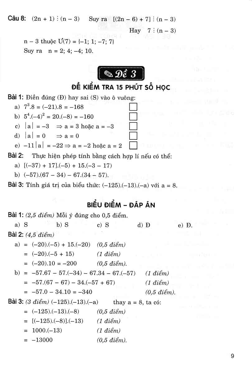 giới thiệu các dạng đề kiểm tra toán 6 (dùng chung cho các bộ sgk hiện hành) - Ảnh 10