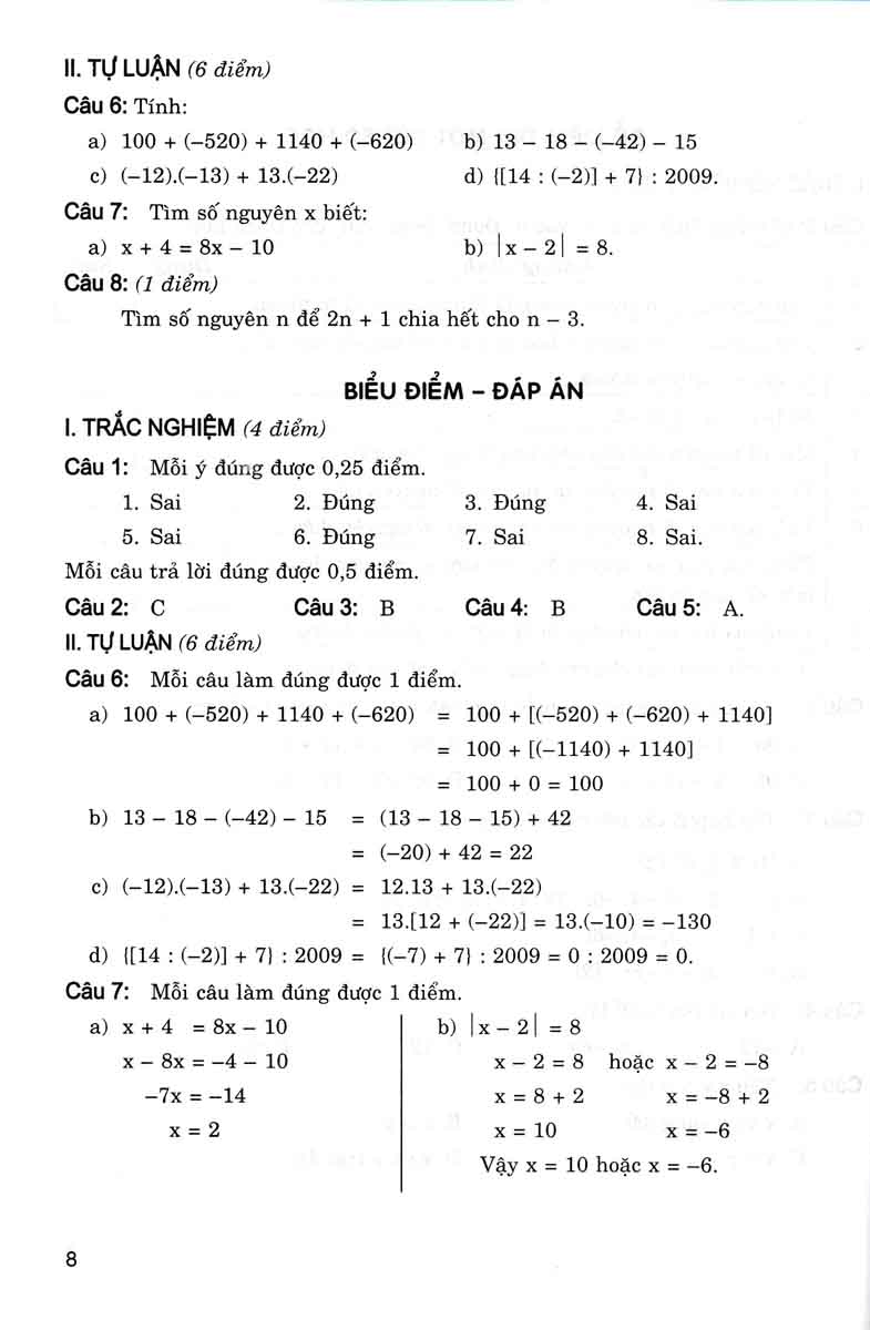 giới thiệu các dạng đề kiểm tra toán 6 (dùng chung cho các bộ sgk hiện hành) - Ảnh 9