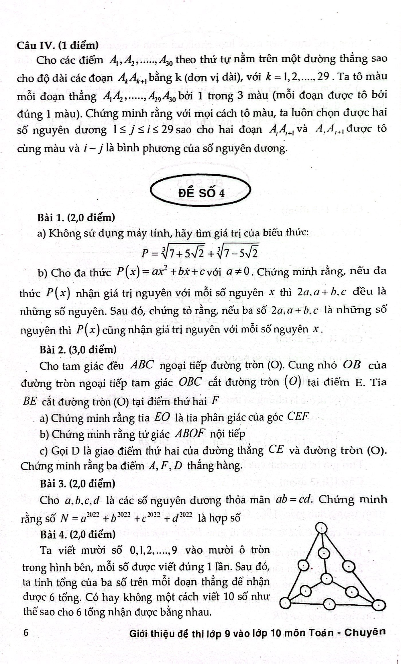 giới thiệu đề thi lớp 9 vào lớp 10 môn toán chuyên - Ảnh 6