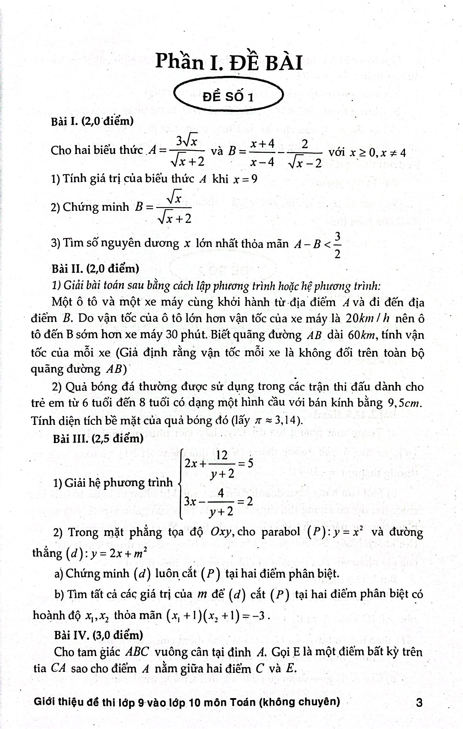 giới thiệu đề thi lớp 9 vào lớp 10 môn toán không chuyên - Ảnh 4