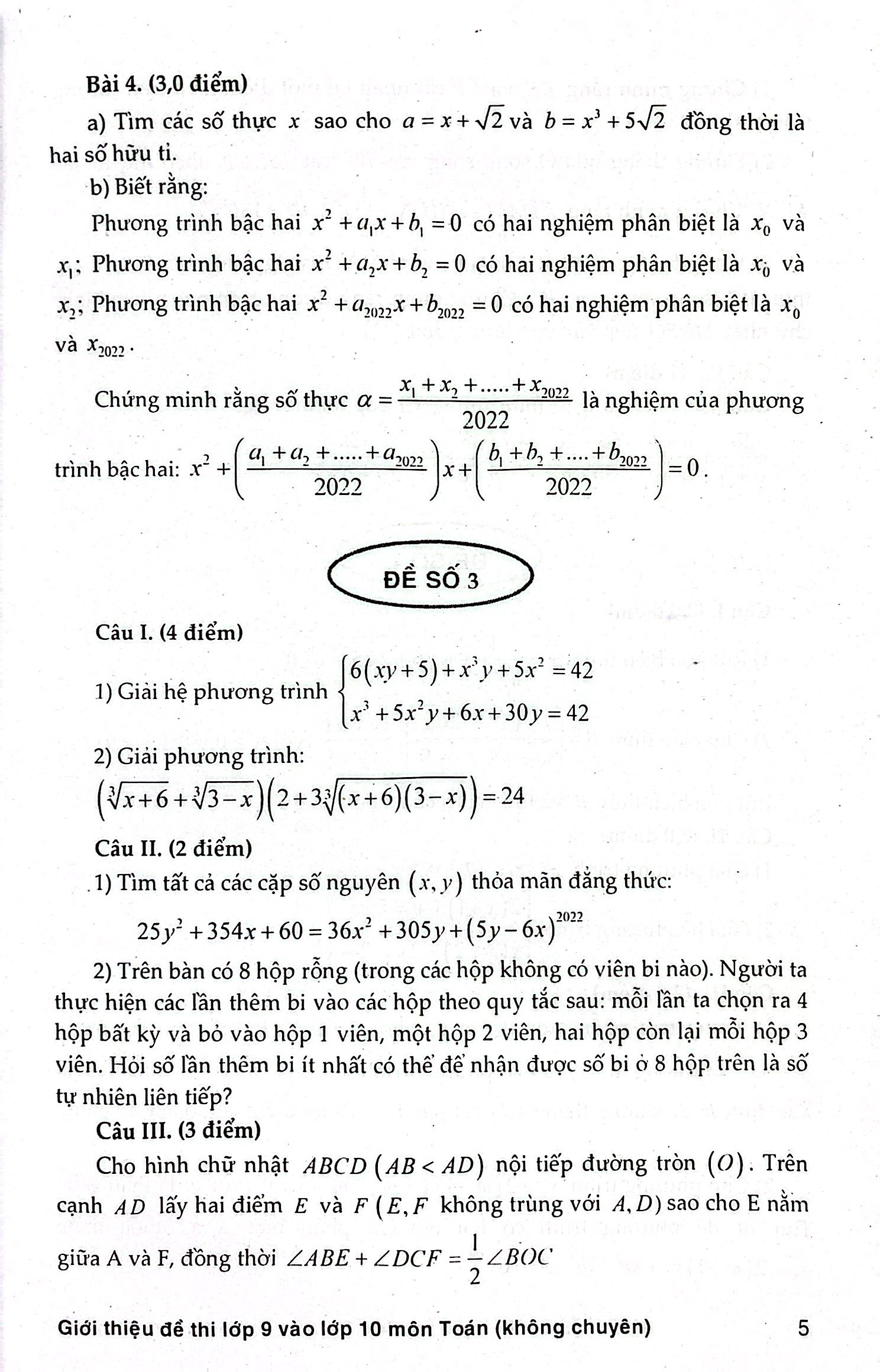 giới thiệu đề thi lớp 9 vào lớp 10 môn toán không chuyên - Ảnh 6