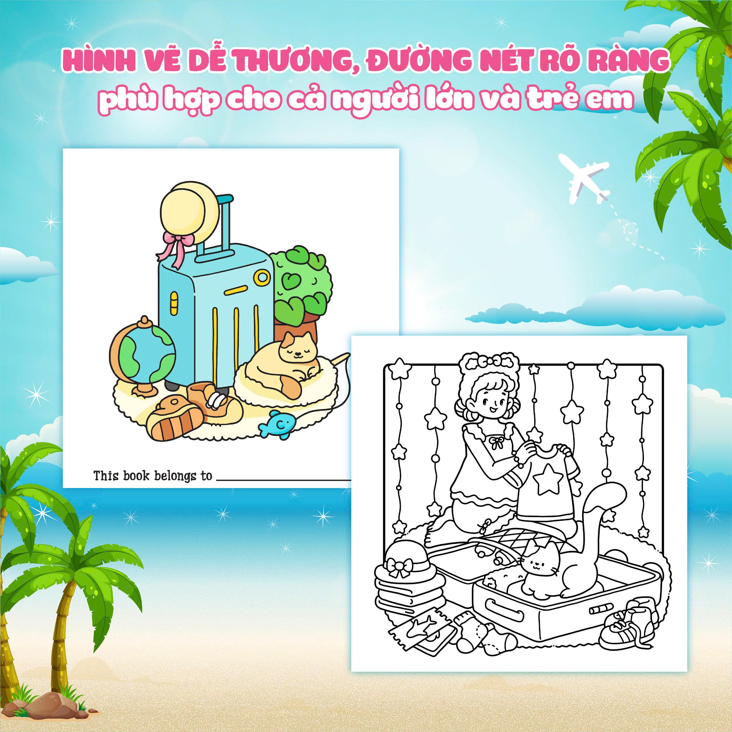Girl Holiday - Traveling Diary Coloring Book - Ảnh 4
