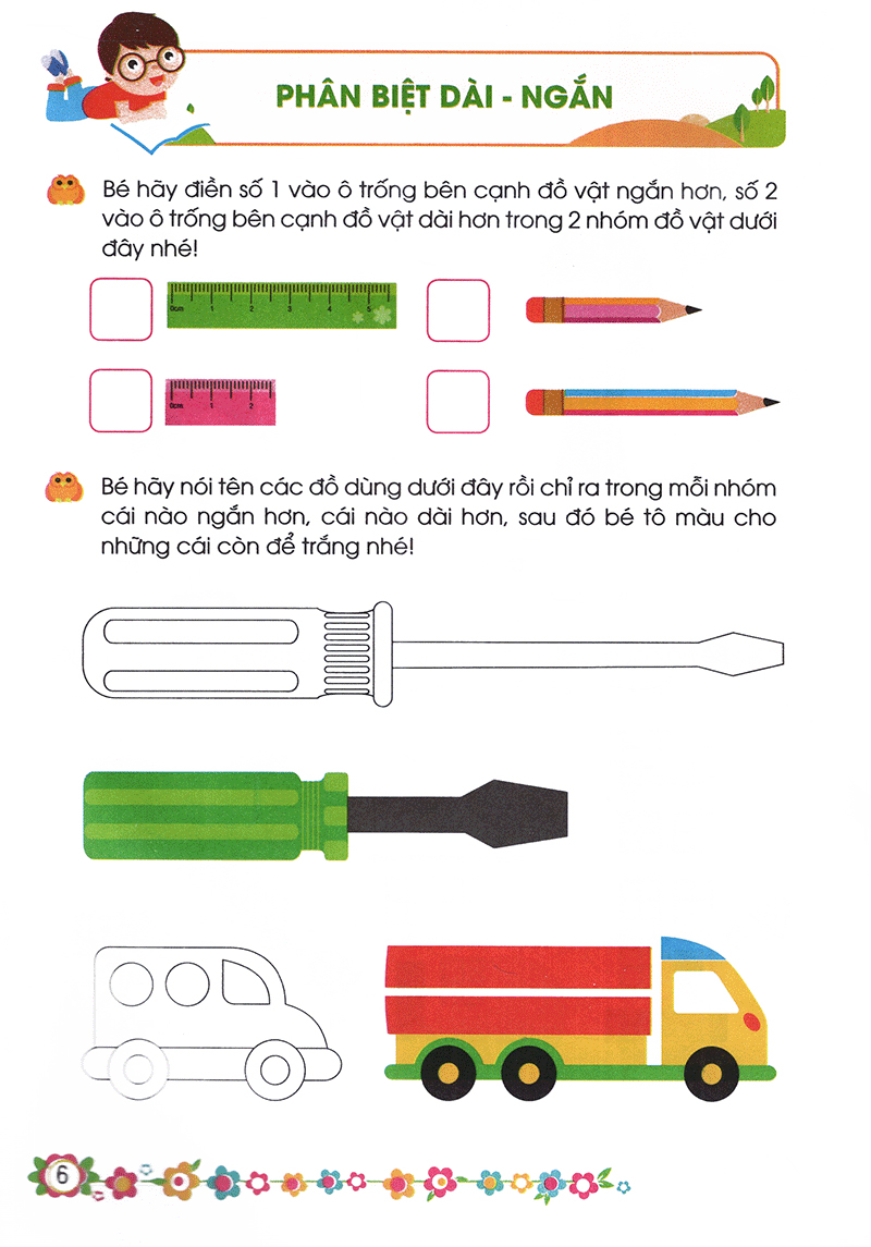 giúp bé vững bước vào lớp 1 - bé nhận dạng và so sánh (5 - 6 tuổi) - Ảnh 6