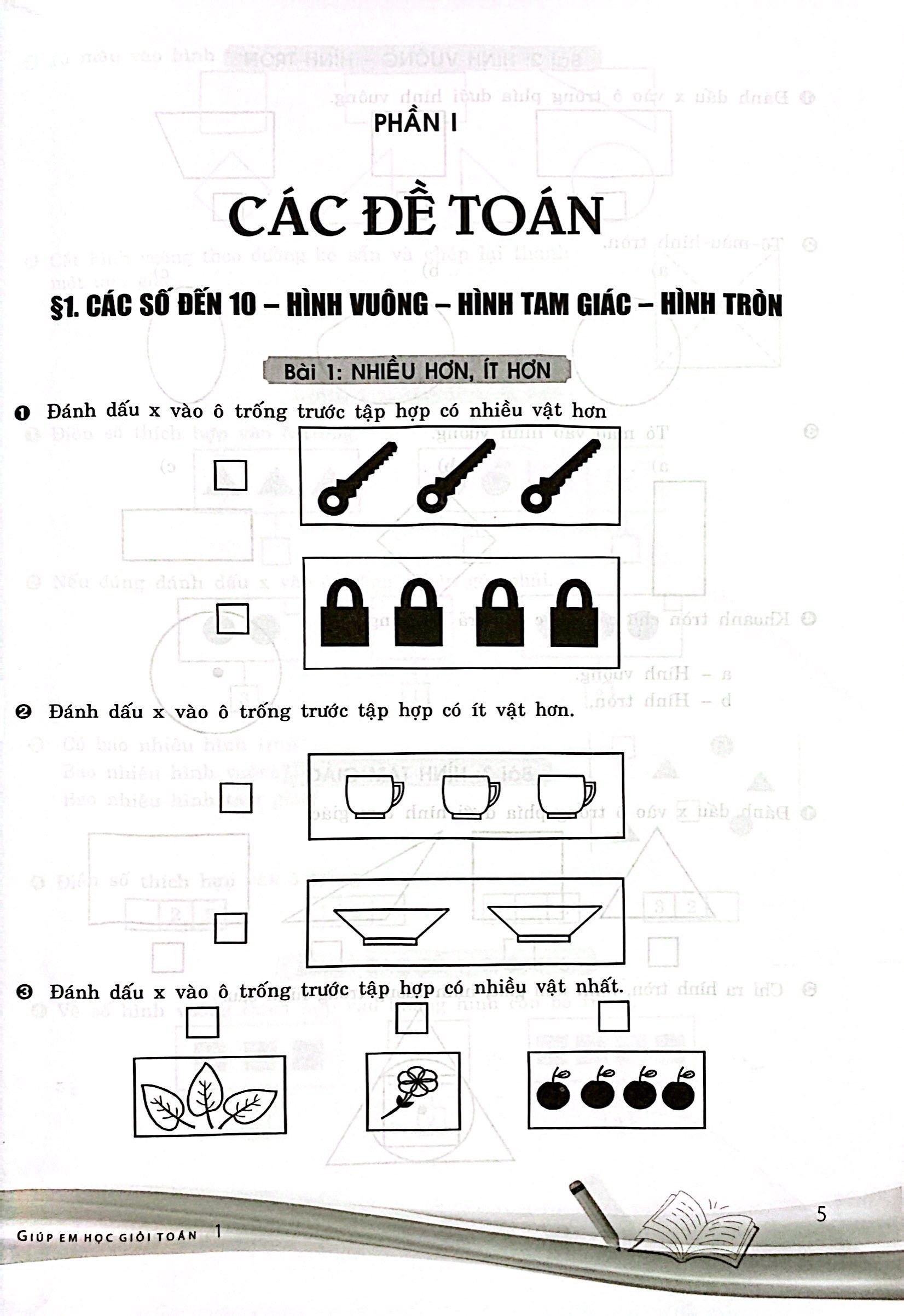 giúp em học giỏi toán 1 (biên soạn theo chương trình giáo dục phổ thông mới) - Ảnh 4