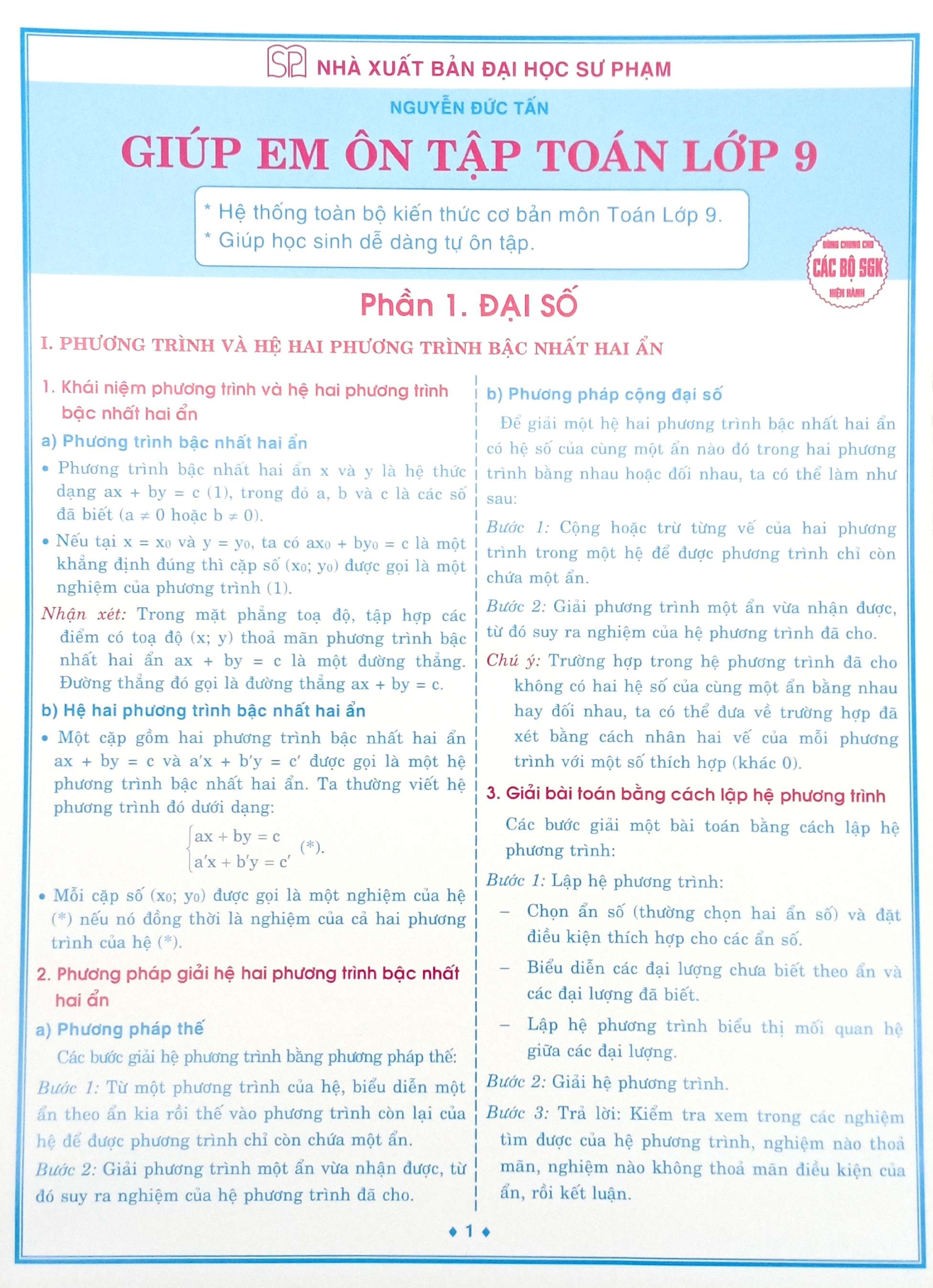 Giup Em On Tap Toan Lop 9 - Ảnh 2