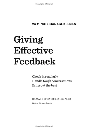giving effective feedback (hbr 20-minute manager series) - Ảnh 5