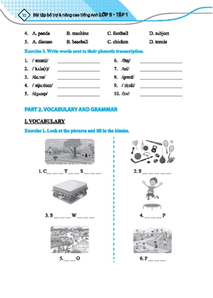 global success - bài tập bổ trợ và nâng cao tiếng anh lớp 5 - tập 1 (có đáp án) - Ảnh 9
