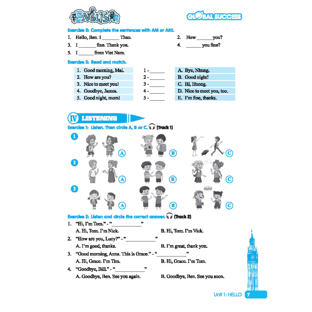 global success - bài tập cuối tuần tiếng anh lớp 3 - tập 1 (có đáp án) - Ảnh 6