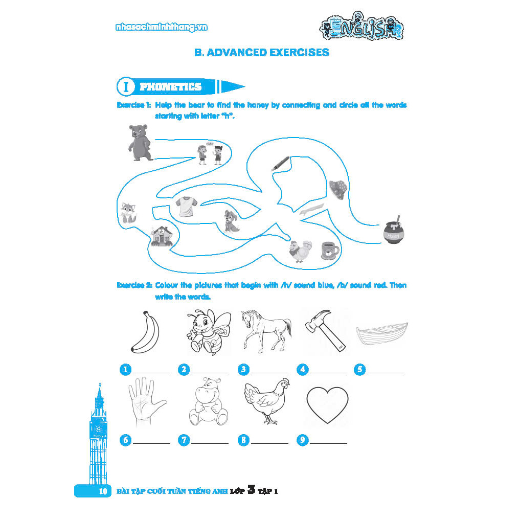 global success - bài tập cuối tuần tiếng anh lớp 3 - tập 1 (có đáp án) - Ảnh 8