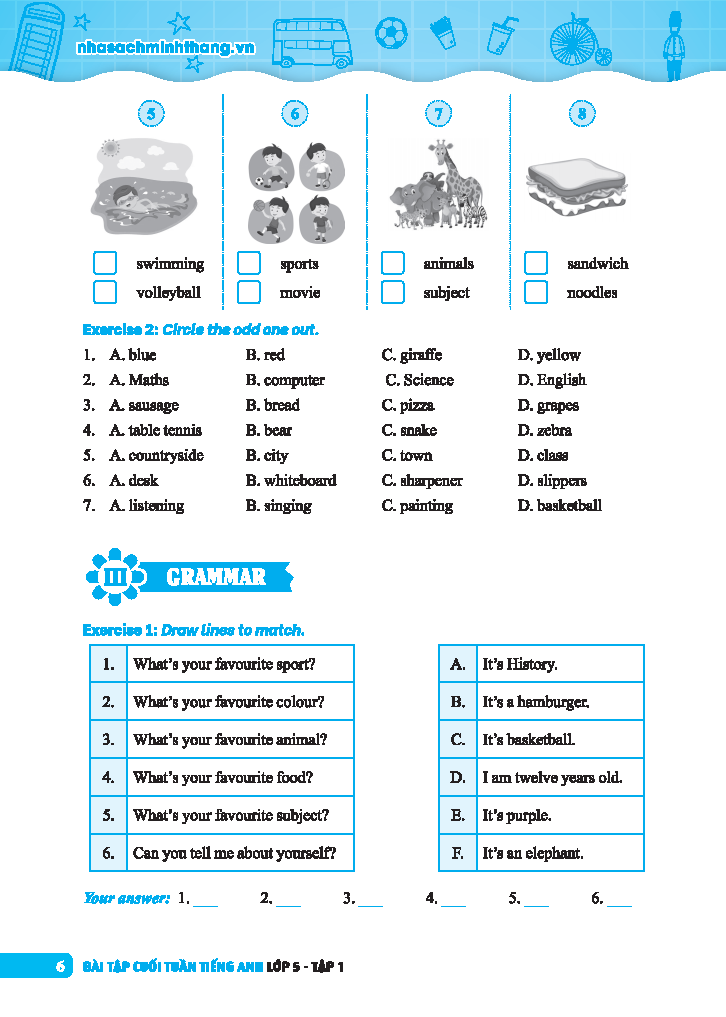 Global Success - Bai Tap Cuoi Tuan Tieng Anh Lop 5 - Tap 1 (Co Dap An) - Ảnh 5