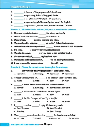 global success - bài tập cuối tuần tiếng anh lớp 6 - tập 2 (có đáp án) - Ảnh 7