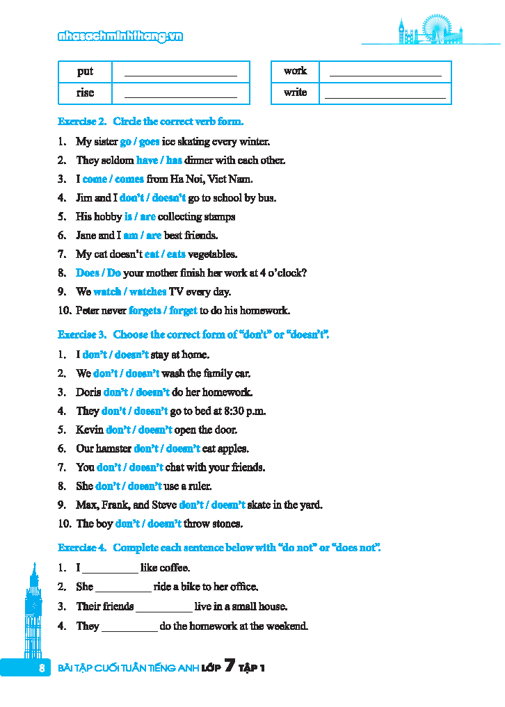 Global Success - Bài Tập Cuối Tuần Tiếng Anh Lớp 7 - Tập 1 (Có Đáp Án) - Ảnh 7