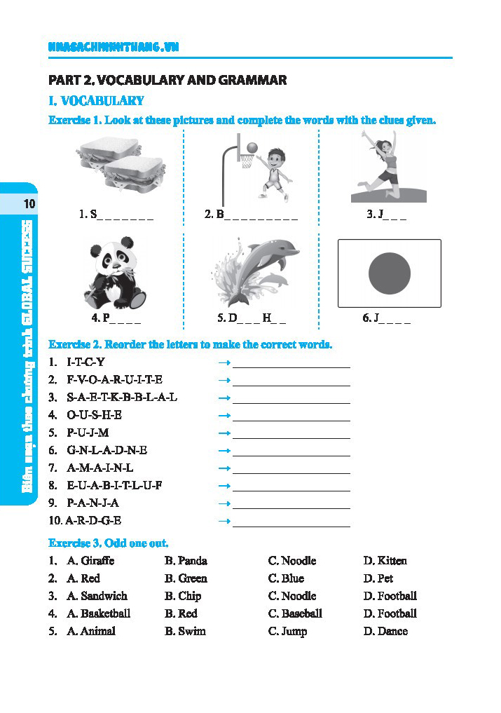 global success - bài tập tiếng anh 5 - không đáp án - Ảnh 8