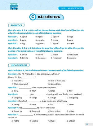 global success - bài tập tiếng anh 6 - tập 1 (có đáp án) - Ảnh 6