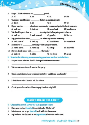 global success - bộ đề kiểm tra định kỳ 4 kỹ năng tiếng anh lớp 9 - tập 1 (có đáp án) - Ảnh 9