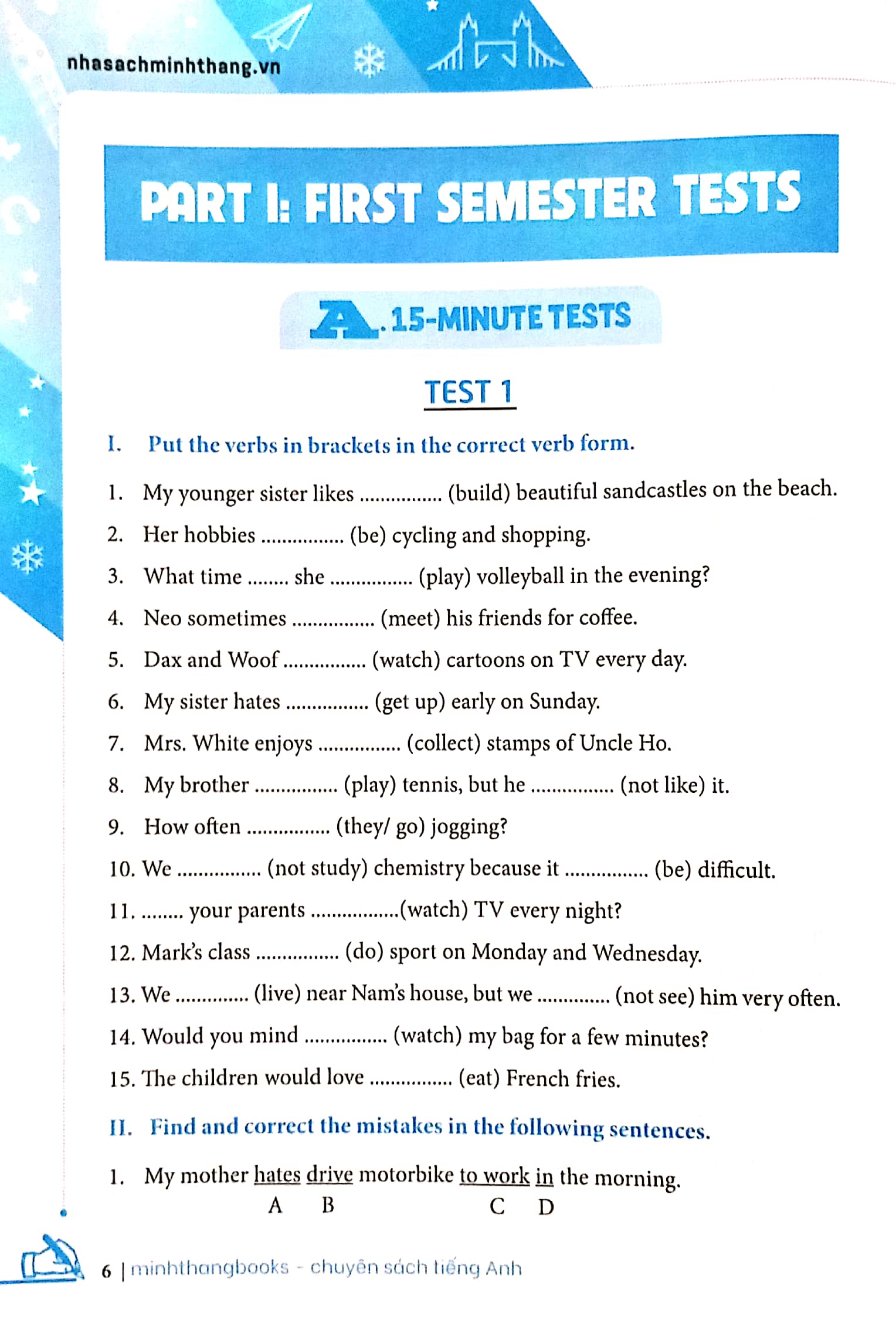 global success - bộ đề kiểm tra tiếng anh lớp 7 - tập 1 (có đáp án) - Ảnh 5
