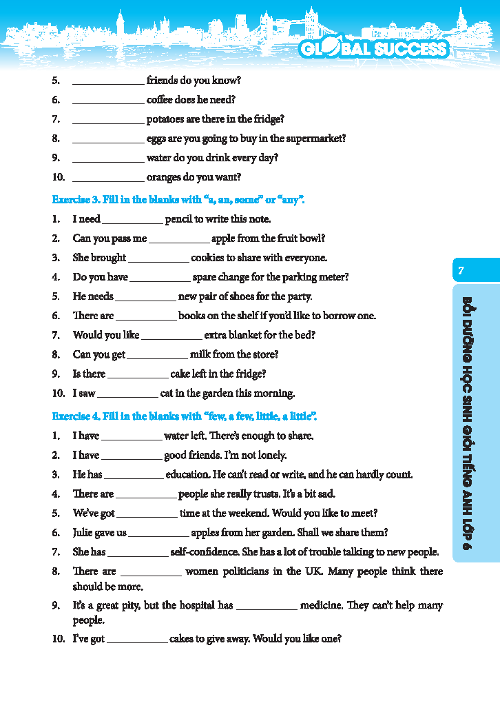 global success - bồi dưỡng học sinh giỏi tiếng anh 6 - có đáp án - Ảnh 4