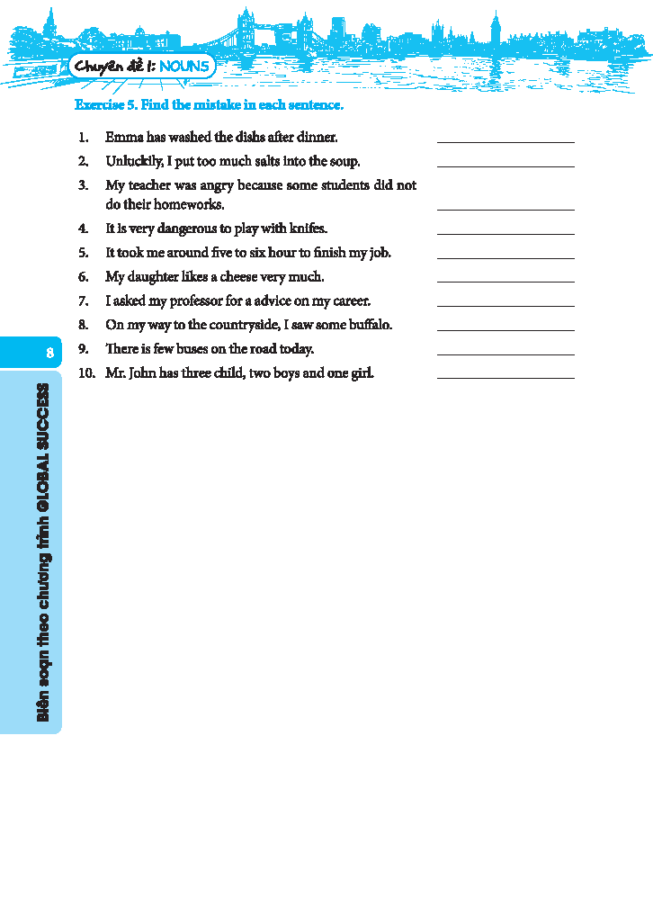 global success - bồi dưỡng học sinh giỏi tiếng anh 6 - có đáp án - Ảnh 5