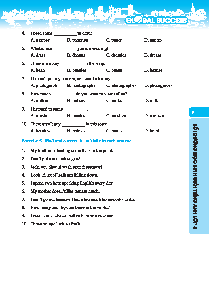 global success - bồi dưỡng học sinh giỏi tiếng anh lớp 5 (có đáp án) - Ảnh 7