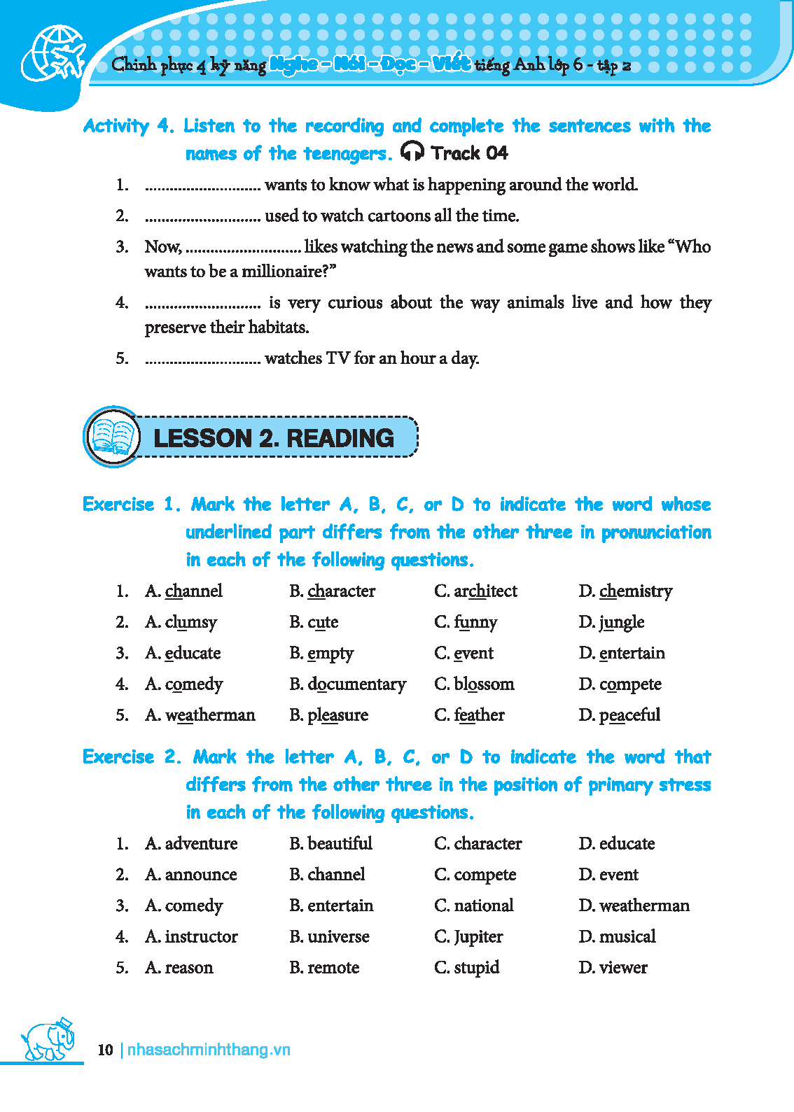 global success - chinh phục 4 kỹ năng tiếng anh nghe - nói - đọc - viết lớp 6 - tập 2 (tái bản 2024) - Ảnh 8