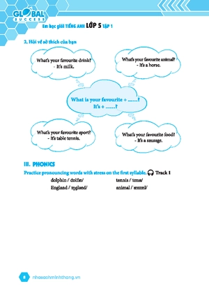 global success - em học giỏi tiếng anh 5 - tập 1 (có đáp án) - Ảnh 6