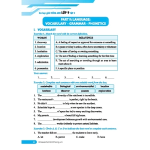 global success - em học giỏi tiếng anh lớp 9 - tập 2 (có đáp án) - Ảnh 7