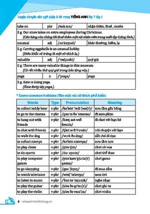 global success - luyện chuyên sâu ngữ pháp và từ vựng tiếng anh lớp 7 - tập 1 (tái bản) - Ảnh 5