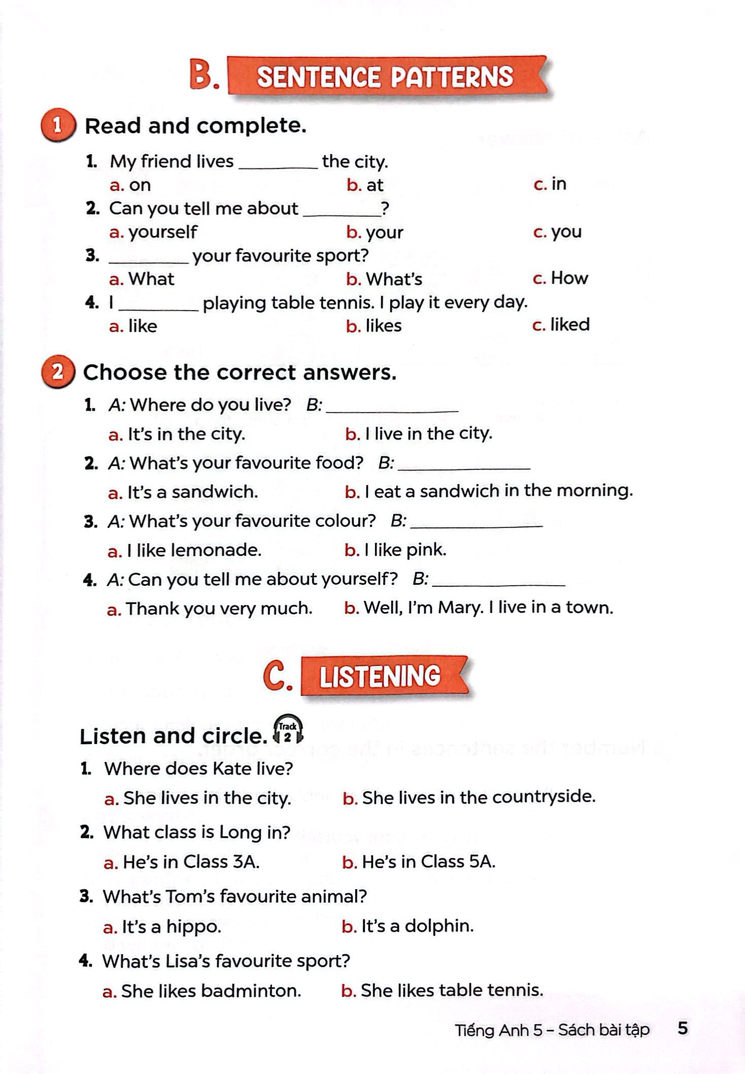 global success - tiếng anh 5 - sách bài tập (2024) - Ảnh 5