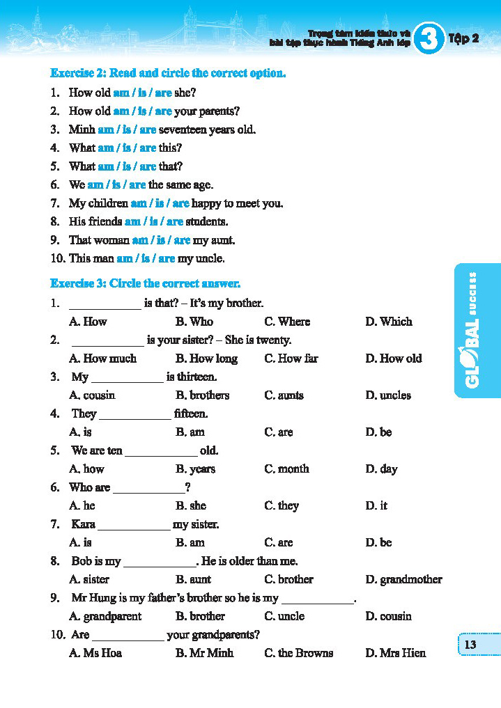 global success - trọng tâm kiếm thức và bài tập thực hành tiếng anh lớp 3 - tập 2 - có đáp án - Ảnh 10