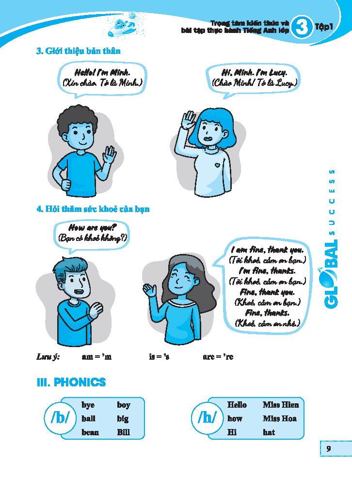 global success - trọng tâm kiến thức và bài tập thực hành tiếng anh lớp 3 - tập 1 - có đáp án - Ảnh 6